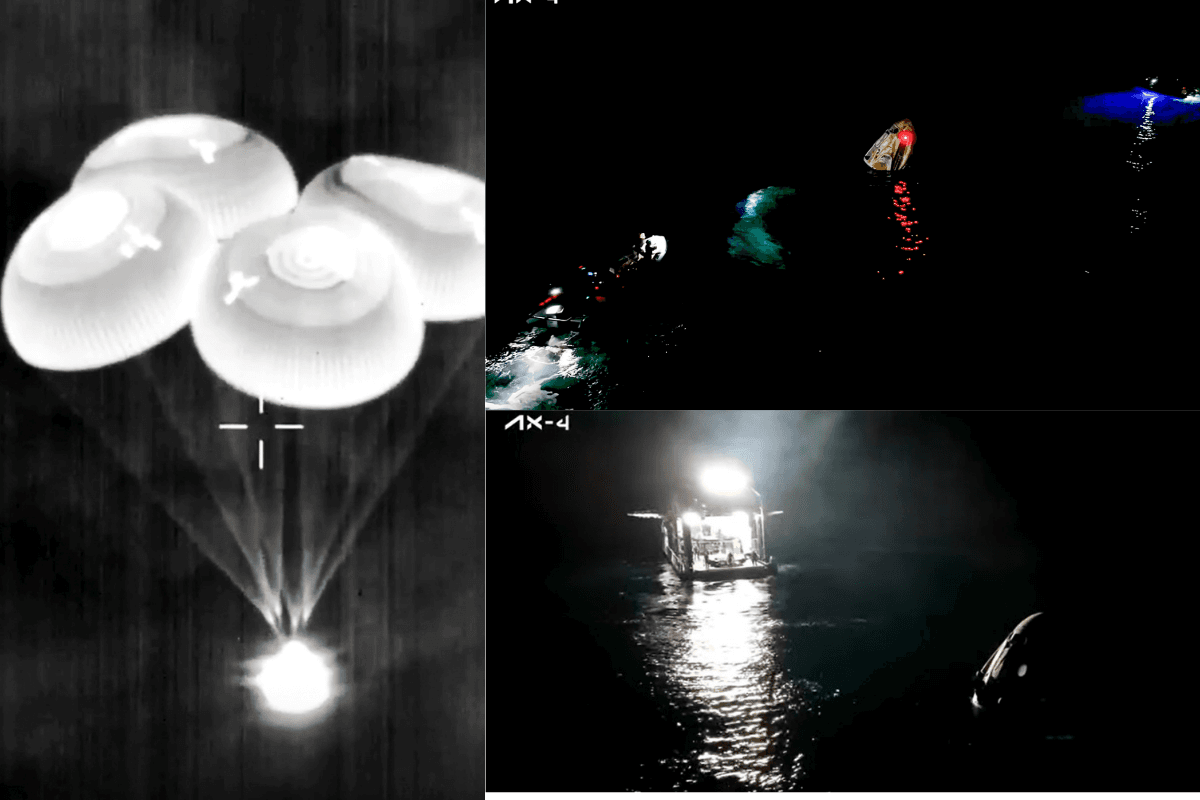 Welcome Back Shubhanshu Shukla: अंतरिक्ष स्टेशन से धरती पर वापस आए शुभांशु शुक्ला, समंदर में ऐसे लैंड हुआ GRACE!