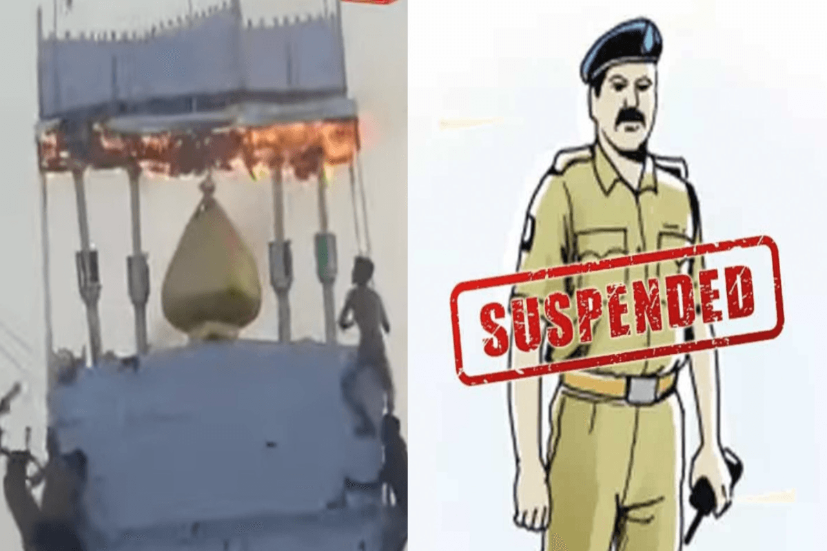 23 फुट का ताजिया, 12 फुट की परमिशन! हाइटेंशन तार से भड़की आग, दरोगा सस्पेंड