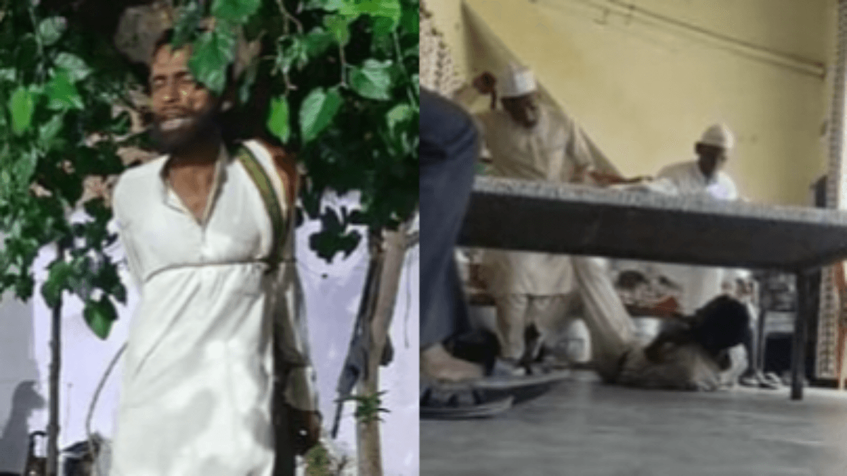 पेड़ से बांधकर बेल्ट से पीटा गया दामाद, मौलाना और ससुरालियों की तालिबानी सजा का वीडियो वायरल!