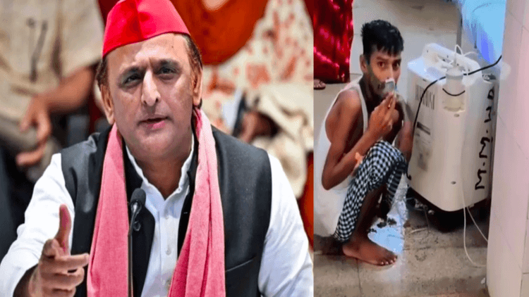 टीबी मरीज को ज़मीन पर देख भड़के अखिलेश, पूछा– 'यही है यूपी की स्वास्थ्य व्यवस्था?'