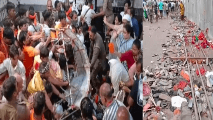 गोकर्णनाथ मंदिर में श्रद्धालुओं की भीड़ बेकाबू, रेलिंग टूटी, मची भगदड़ जैसी स्थिति – बाल-बाल बचे हजारों शिवभक्त!