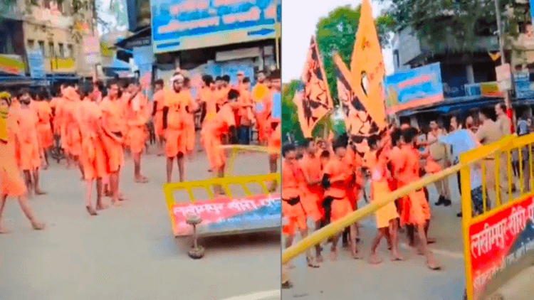 गोकर्णनाथ में कांवड़ियों का बवाल: DJ रोकने पर बैरिकेडिंग तोड़ी, पुलिस से भिड़े, वीडियो वायरल