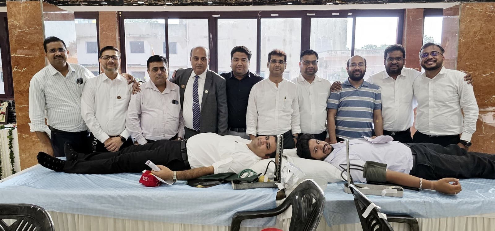 Jamshedpur news. मायुमं टाटानगर अचीवर्स शाखा के शिविर में 153 यूनिट रक्त संग्रह