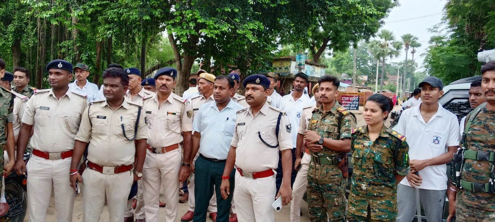 मुहर्रम के ताजिया विसर्जन में पुलिस रही मुस्तैद