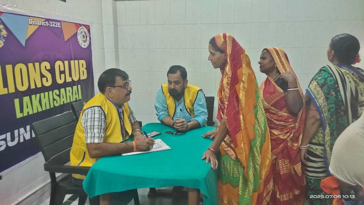 शिविर में 118 लोगों की हुई स्वास्थ्य व नेत्र जांच