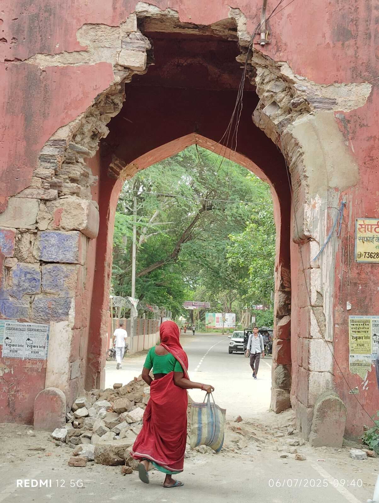 ऐतिहासिक मुंगेर किला का क्षतिग्रस्त उत्तरी द्वार एक बार फिर ढहा, अब मरम्मत की तैयारी