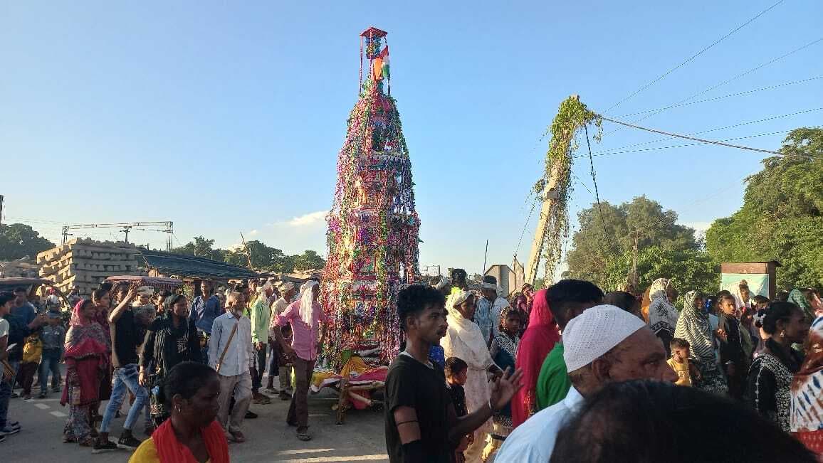 ताजिया जुलुस नगर भ्रमण को निकाला गया, प्रशासन की चौकसी रही