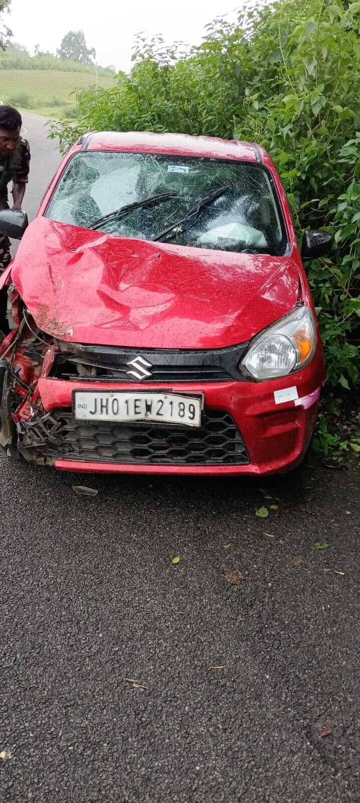 रनिया में सड़क दुर्घटना में दो घायल