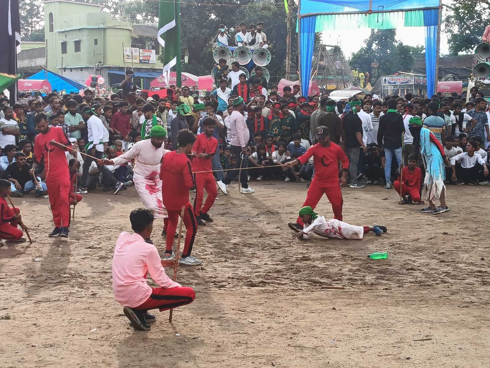 बहेरा में लाठी खेल प्रतियोगिता सह सद्भावना मेला आयोजित