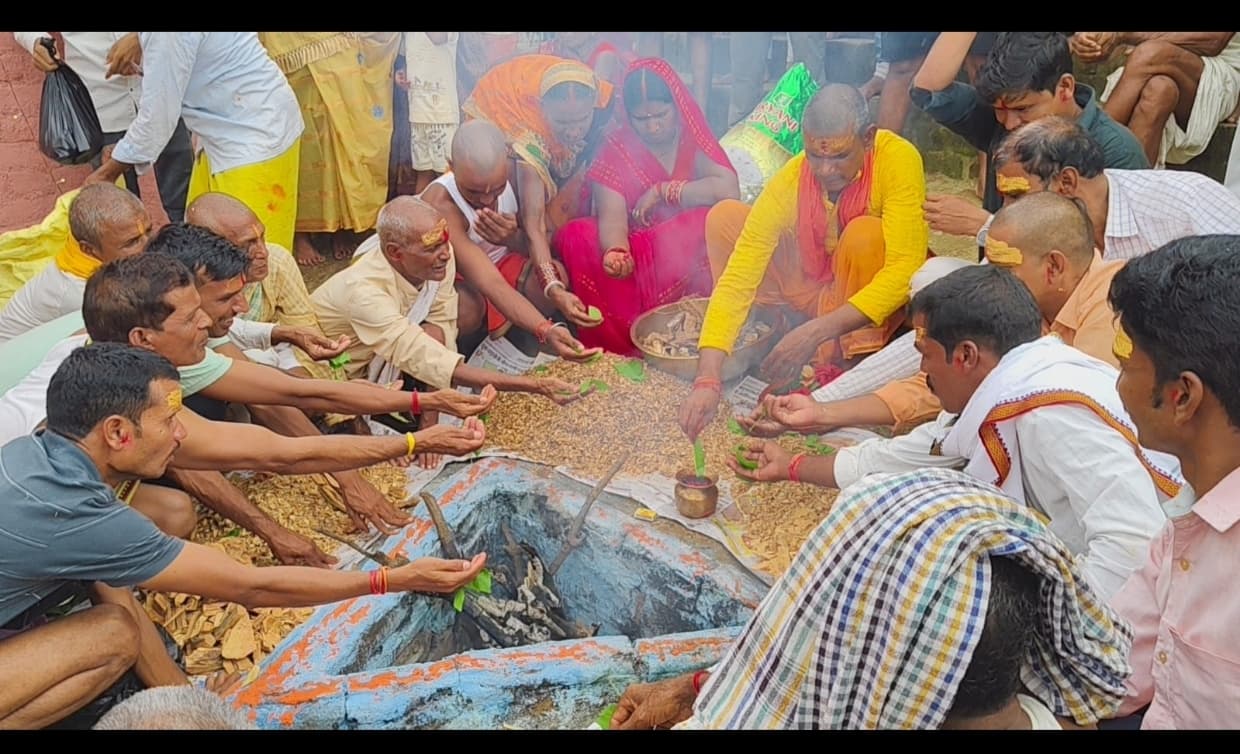 काली मंदिर में वार्षिक पूजा का समापन