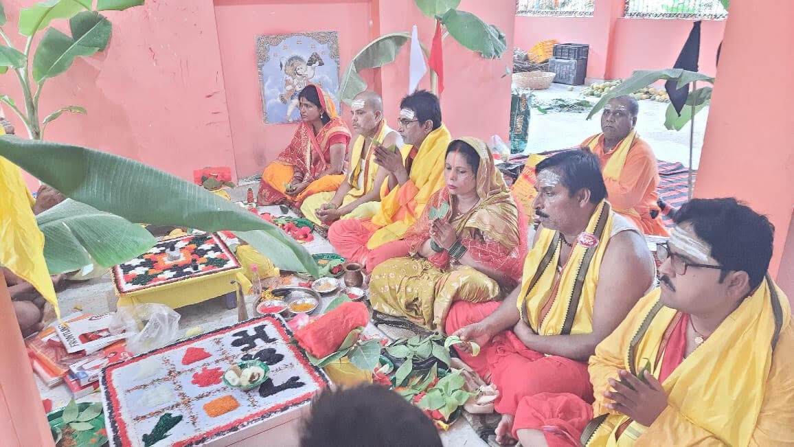Samastipur : प्राण-प्रतिष्ठा यज्ञ के साथ शिव मंदिर में नंदी की प्रतिमा स्थापित