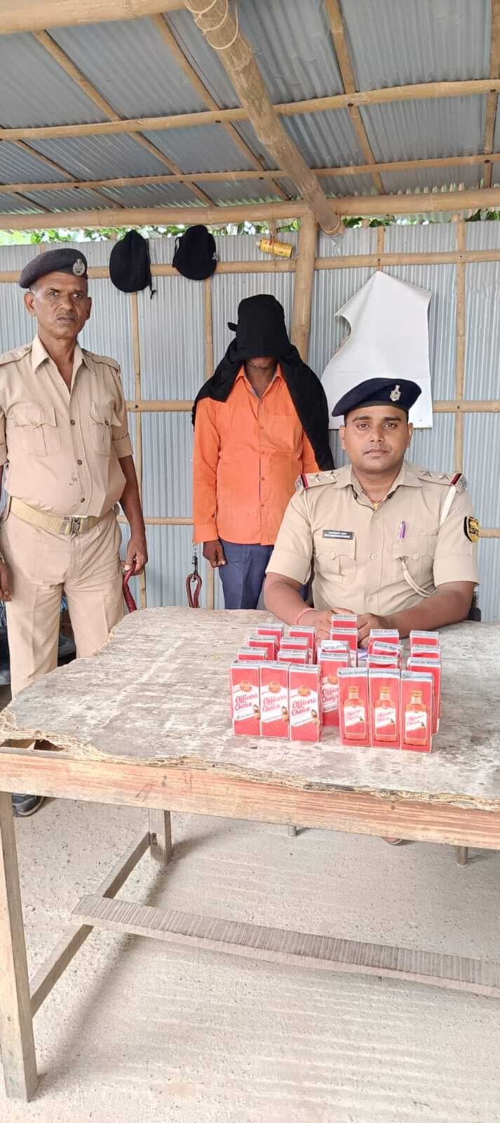 विदेशी शराब के साथ एक तस्कर गिरफ्तार