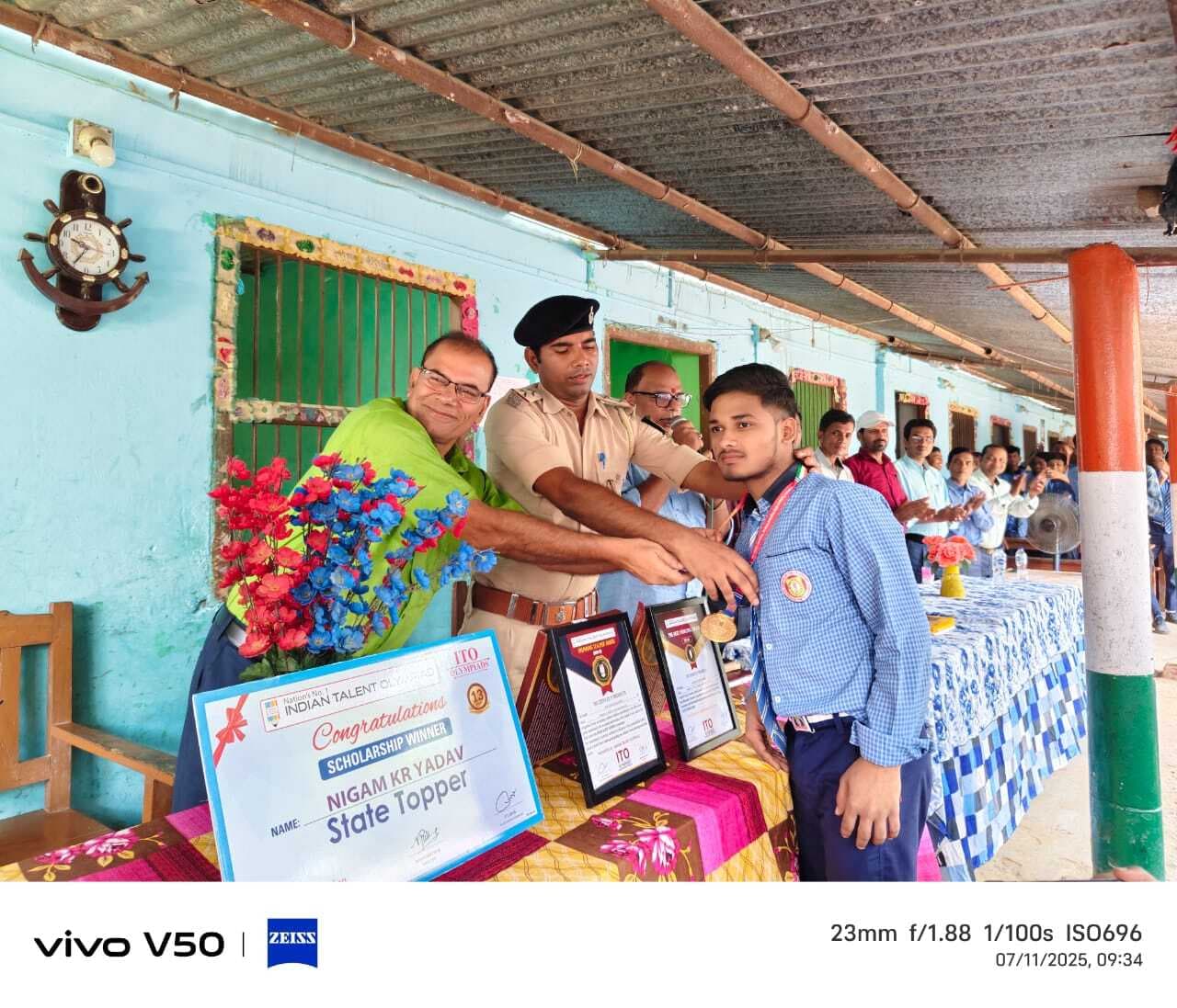 गणित ऑलंपियाड के स्टेट टॉपर हुए सम्मानित