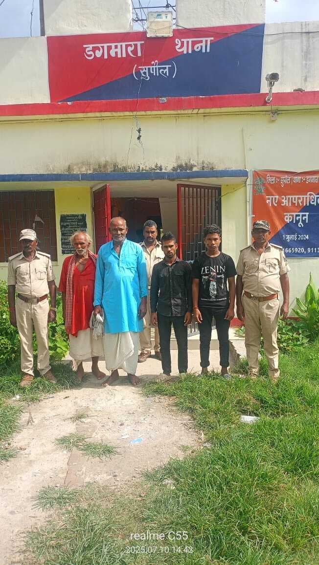 चार वारंटी व दो अप्राथमिक अभियुक्त गिरफ्तार