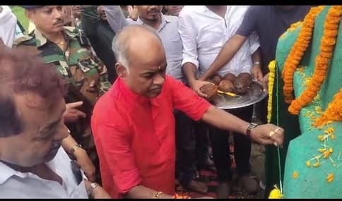 सुंदरपहाड़ी में चार सड़कों का शिलान्यास, 10.39 करोड़ की लागत से होगा निर्माण