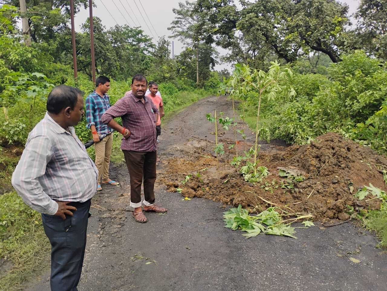 Dhanbad News : हाथूडीह वाशरी कॉलोनी रोड पर बना गोफ, राहगीर भयभीत