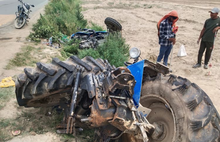 Saran News : शेरपुर के पास ट्रक की टक्कर से ट्रैक्टर चालक घायल