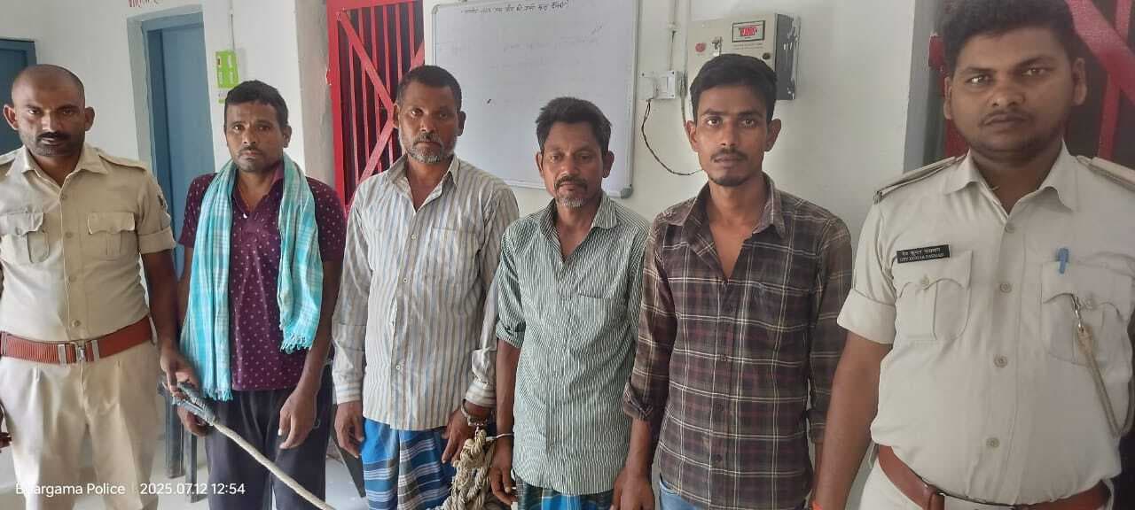 चार वारंटियों को पुलिस ने किया गिरफ्तार