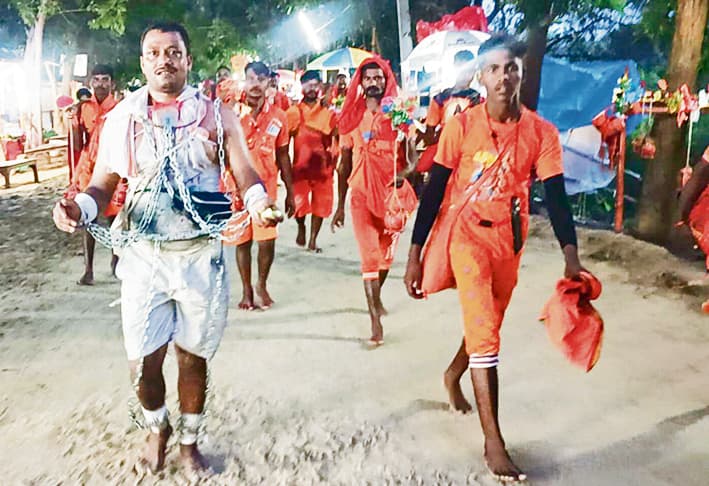 Bhagalpur news बटेश्वरनाथ धाम में उमड़ी श्रद्धालुओं की भीड़