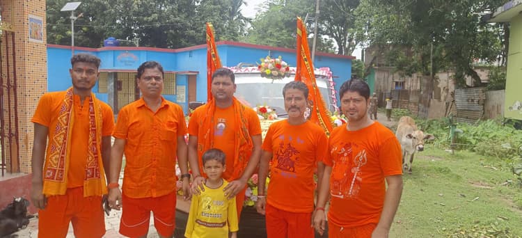 कांवरियों का जत्था देवघर के लिए रवाना