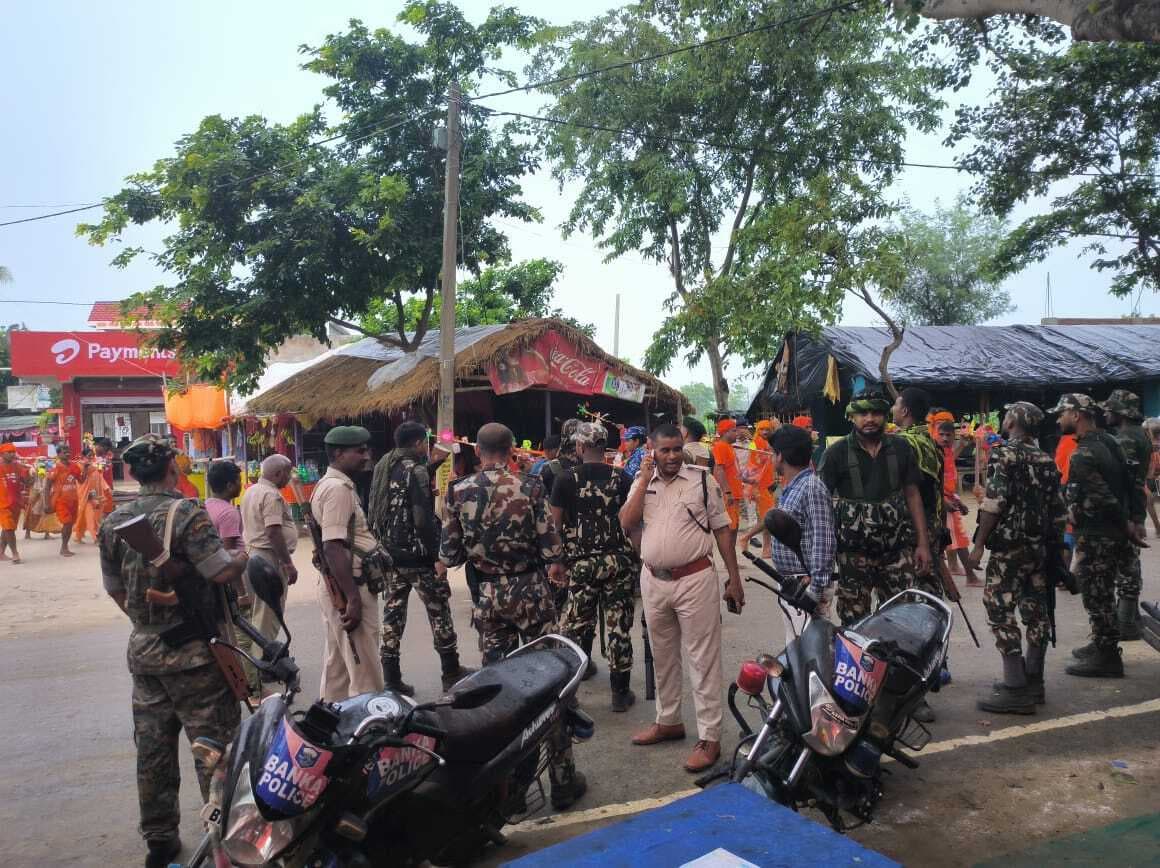 पुलिस ने श्रावणी मेले की सुरक्षा-व्यवस्था का लिया जायजा