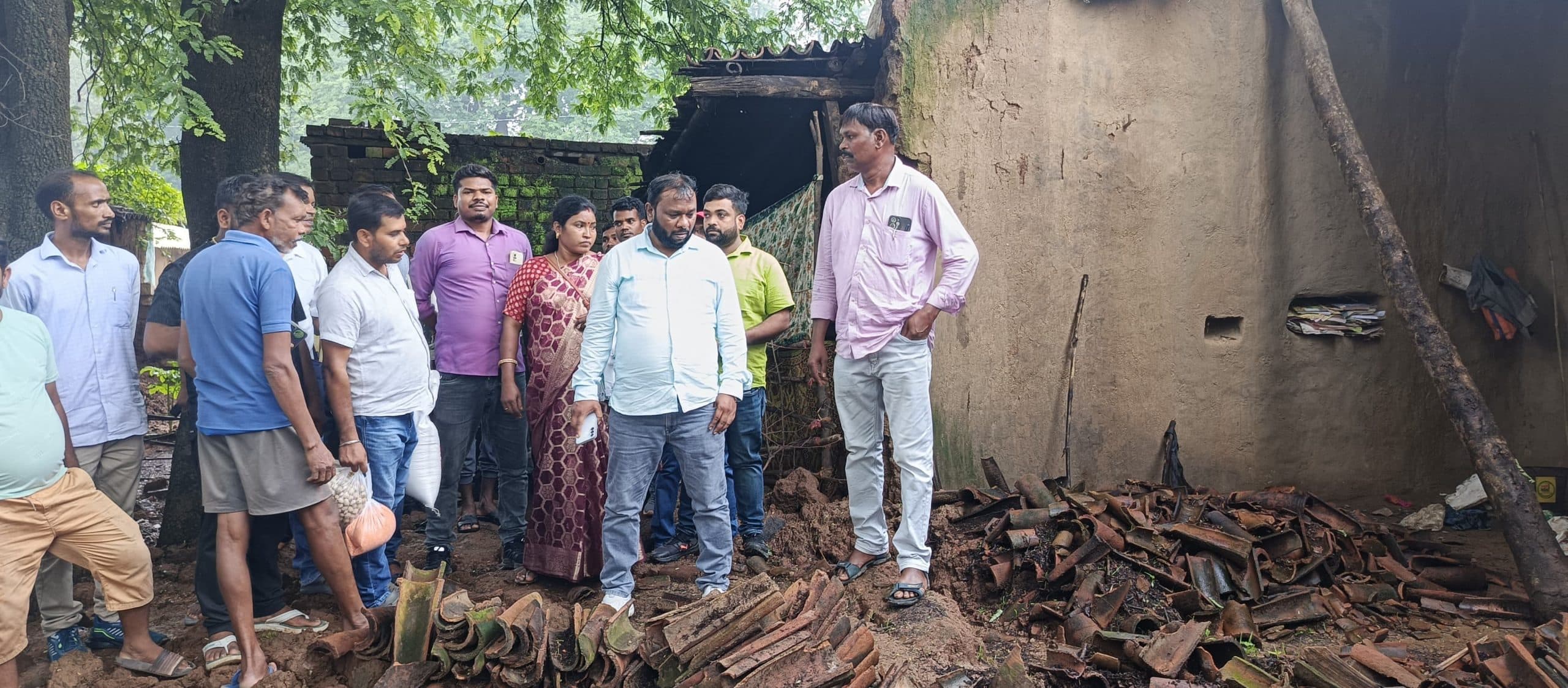 अतिवृष्टि से हुए नुकसान का विधायक ने लिया जायजा