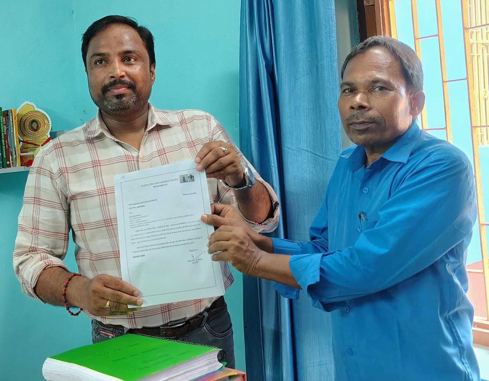 Samastipur News:प्रधानाध्यापक को मिला पदस्थापना पत्र