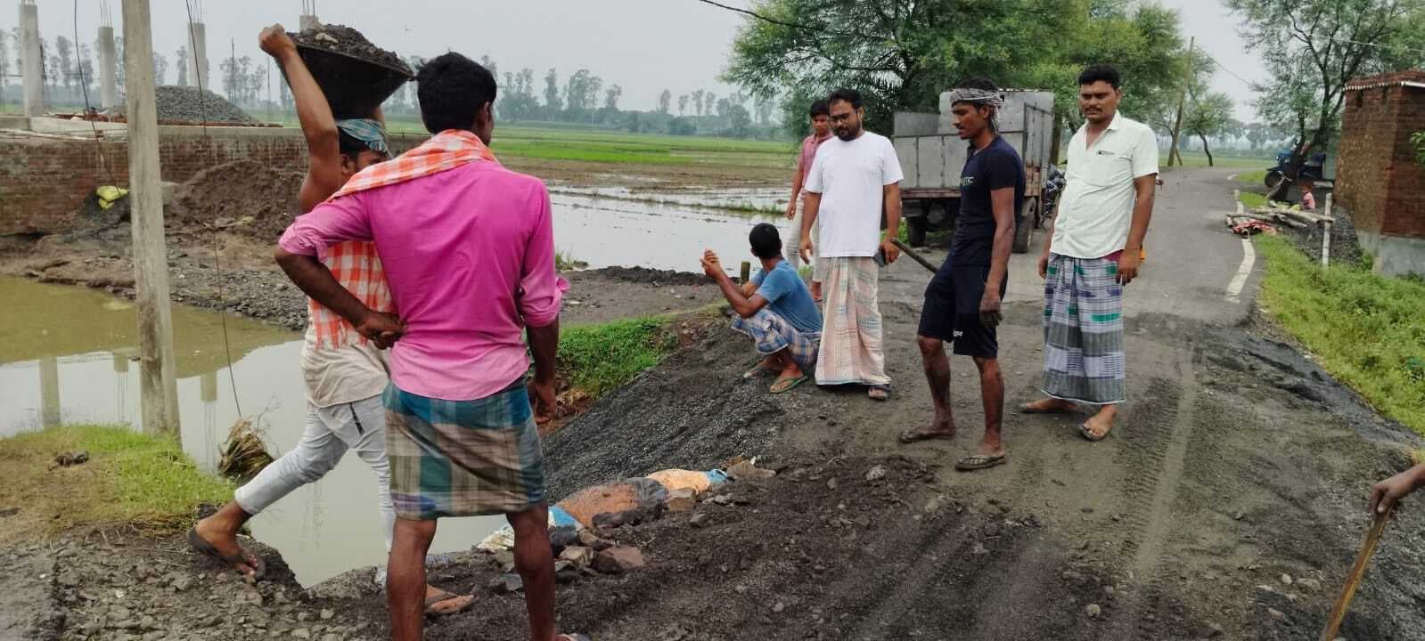 जूहीबोना-हस्तीपाड़ा मुख्य सड़क की हुई मरम्मत