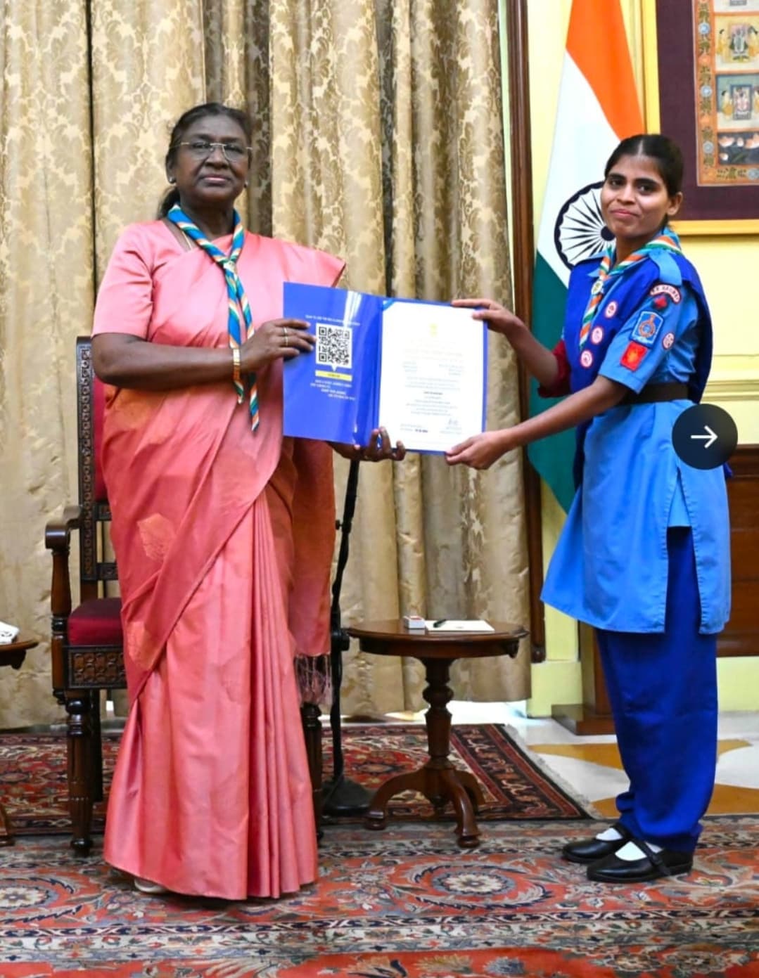 राष्ट्रपति पुरस्कर प्राप्त कर लौटी सरिता का मुरी में स्वागत