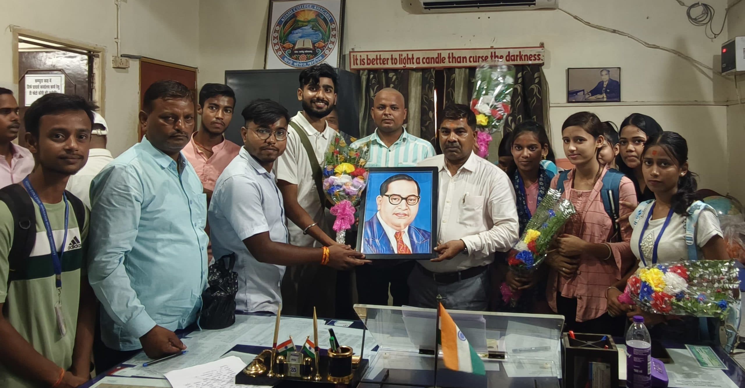 छात्र राजद ने किया कोशी कॉलेज के नव नियुक्त प्राचार्य का स्वागत