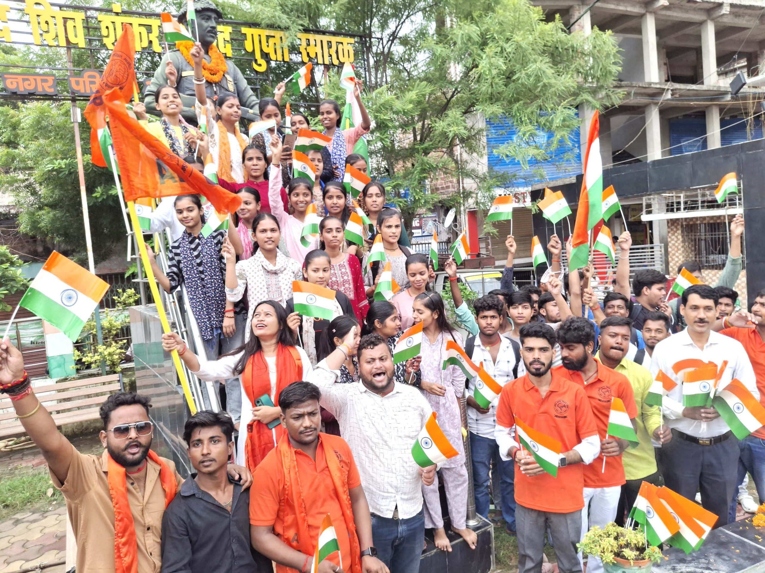 कारगील विजय दिवस पर एबीवीपी  ने निकाला शौर्य सम्मान यात्रा