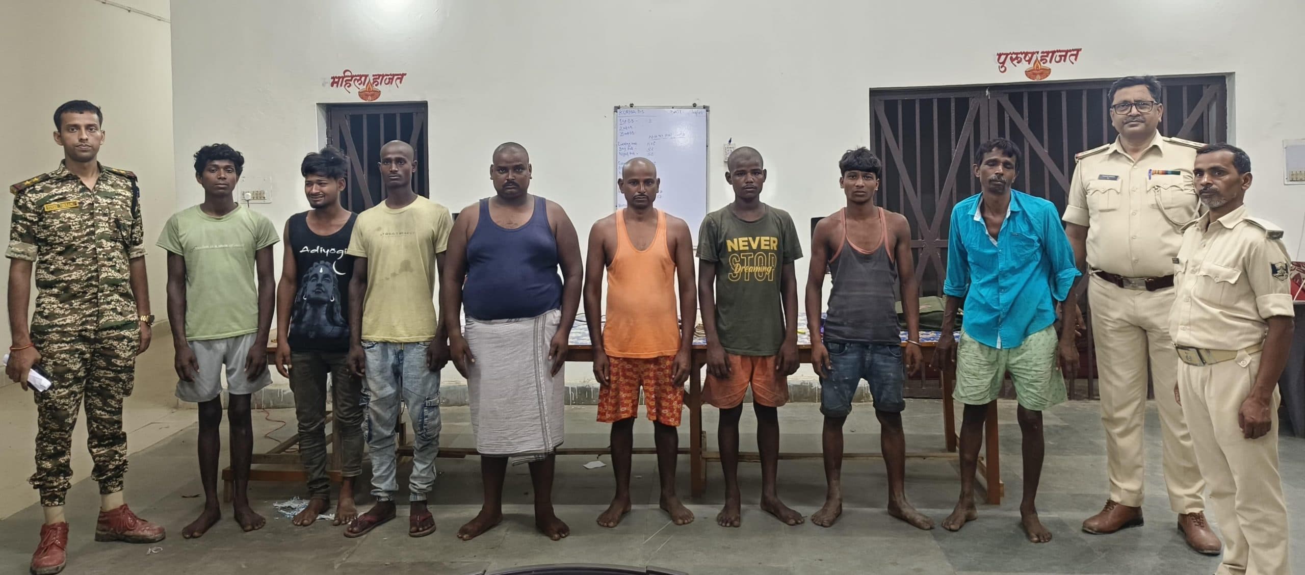 उपद्रव मामले में आठ को पुलिस ने किया गिरफ्तार