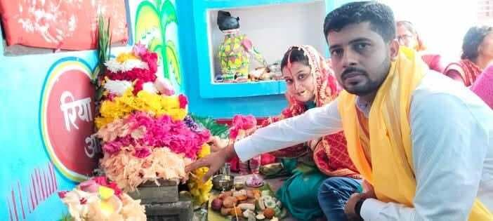 नव विवाहिताओं का  मधुश्रावणी अनुष्ठान संपन्न