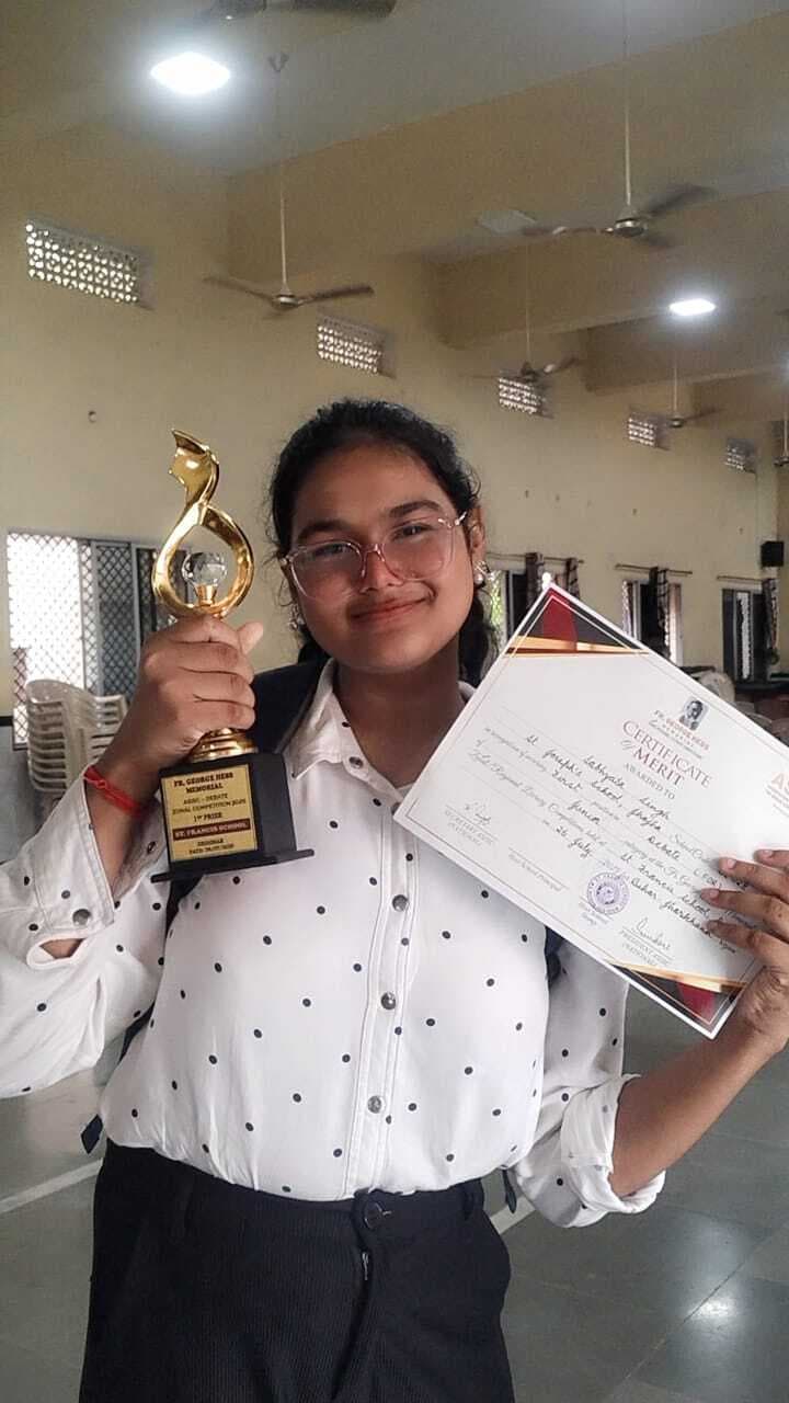 जोनल प्रतियोगिता में सभ्यता सिंह को मिला प्रथम पुरस्कार, खुशी