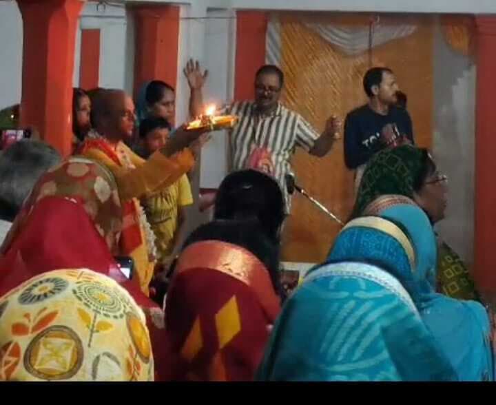 कुदरा के श्री जगन्नाथ मंदिर में इस्कॉन खारघर के उपाध्यक्ष का हुआ भव्य स्वागत