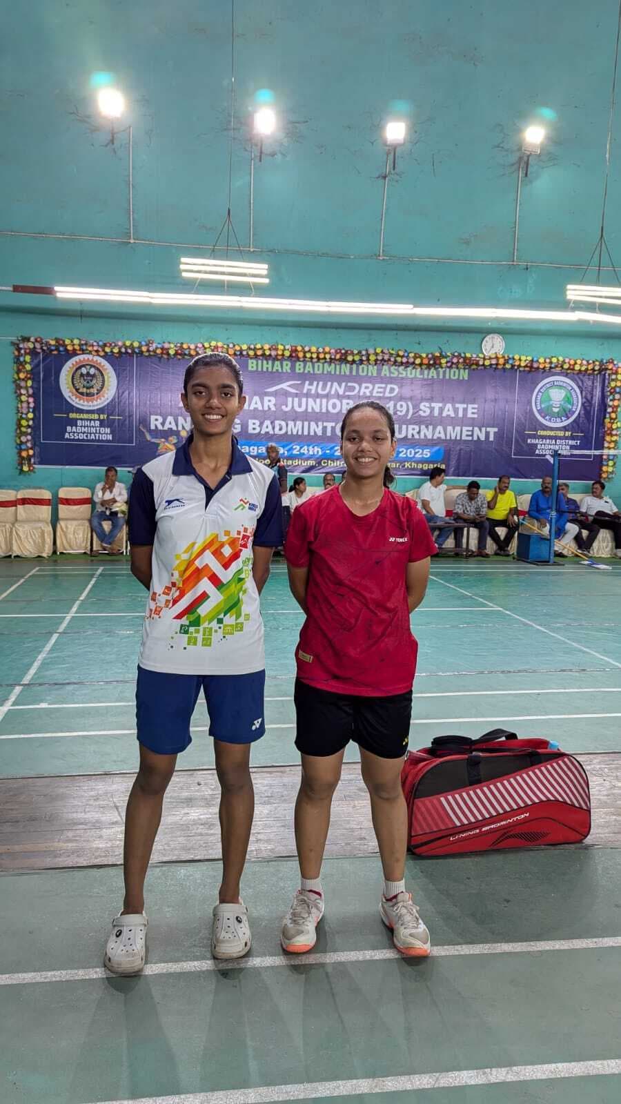 कटिहार की वैभवी व सौम्या बिहार बैडमिंटन जूनियर गर्ल्स एकल के फाइनल में पहुंचीं