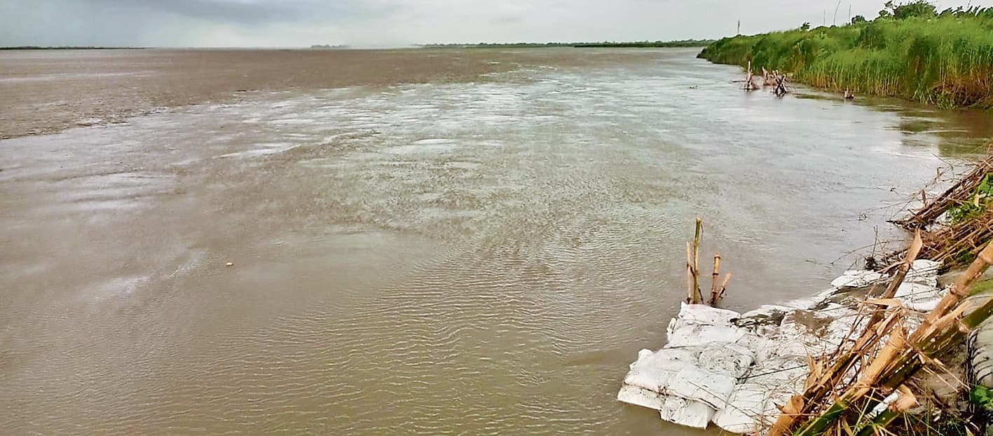 Gopalganj News  : गंडक नदी के बढ़ते जल स्तर को देखकर दीपऊ-पकड़ी बांध पर पहुंचे एक्सपर्ट, किया मुआयना