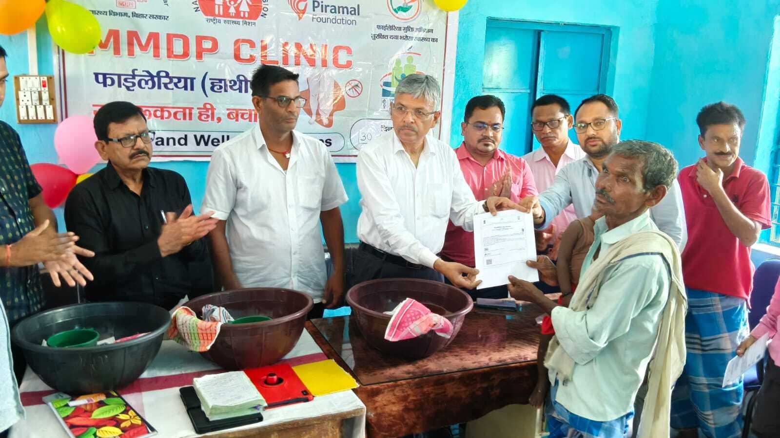 मरंगी पंचायत में फाइलेरिया क्लीनिक का किया उद्घाटन