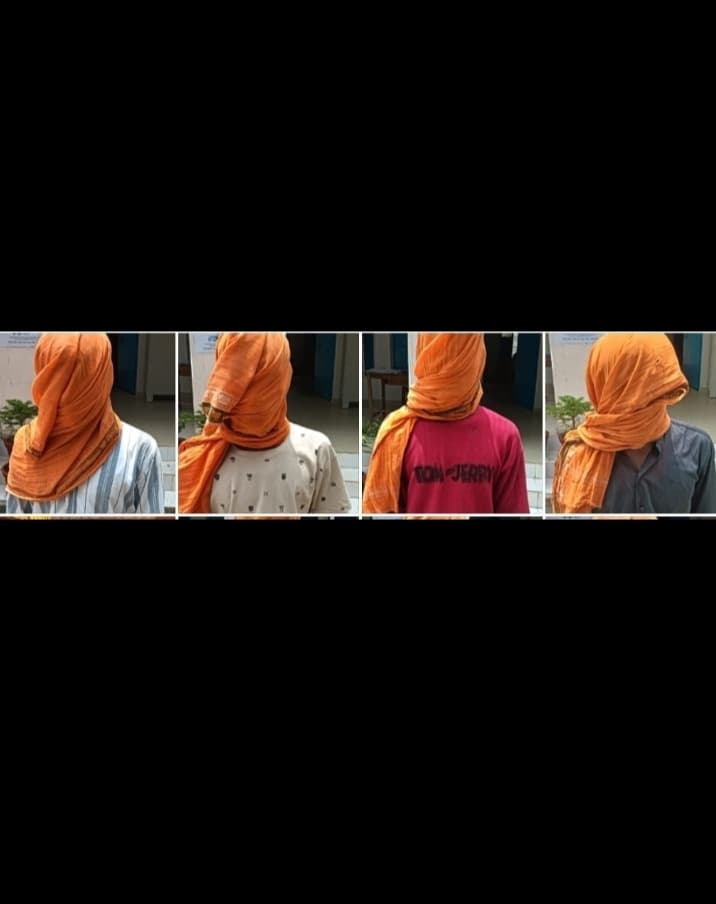 मास्टर चाबी और चोरी की बाइक के साथ चार आरोपित गिरफ्तार