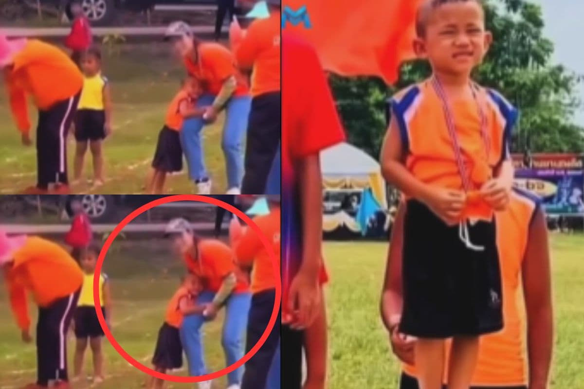 मम्मी मैं नहीं जाऊंगा! दौड़ शुरू हो गई, पर बच्चे ने नहीं छोड़ा मां का पैर, आगे जो हुआ देखकर छूट जाएंगी हंसी