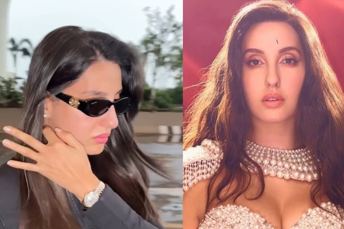 Nora Fatehi in tears at airport