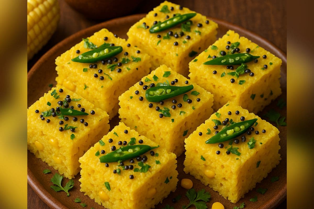 sweet corn dhokla recipe