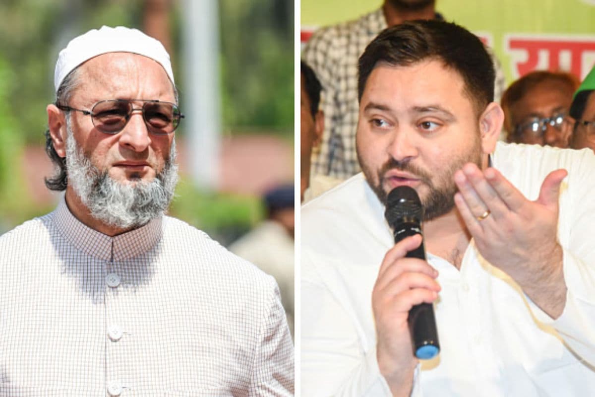 tejashwi with owaisi| Tejashwi rejected the support of AIMIM chief Asaduddin Owaisi