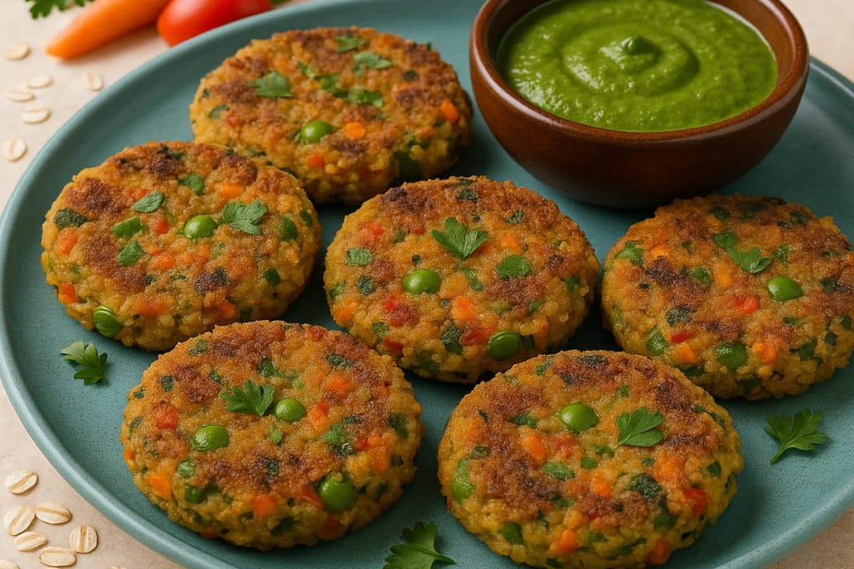 vegetable oats cutlet recipe