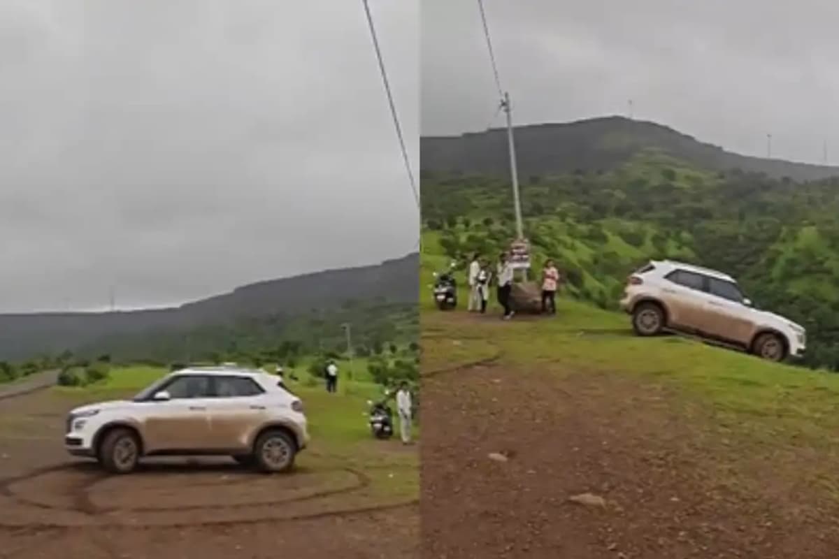 Video Viral: 300 फुट गहरी खाई में गई कार, स्टंट का वीडियो दिल दहला देगा