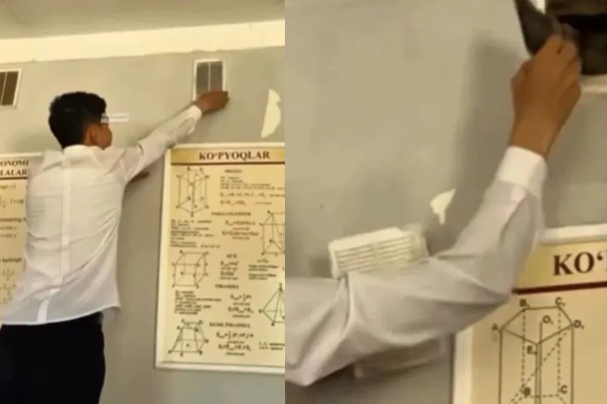 Viral Video: क्लास में फोन छुपाने के लिए बच्चे ने लगाया गजब का जुगाड़, देखकर लोग बोले- बचपन याद आ गया