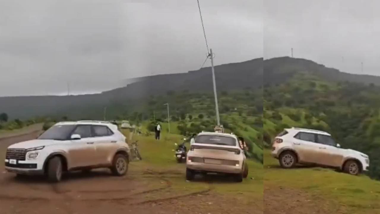 Viral Video: रीलबाजी का चक्कर पड़ा महंगा, कार सहित खाई में गिर गया बंदा, देखें खौफनाक वीडियो