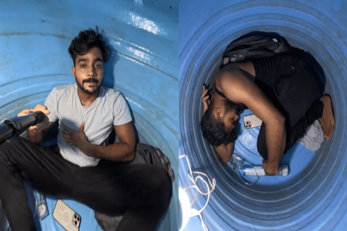 Viral Video: 24 घंटे पानी की टंकी में बंद रहने का चैलेंज, युवक के जान पर बन आई!