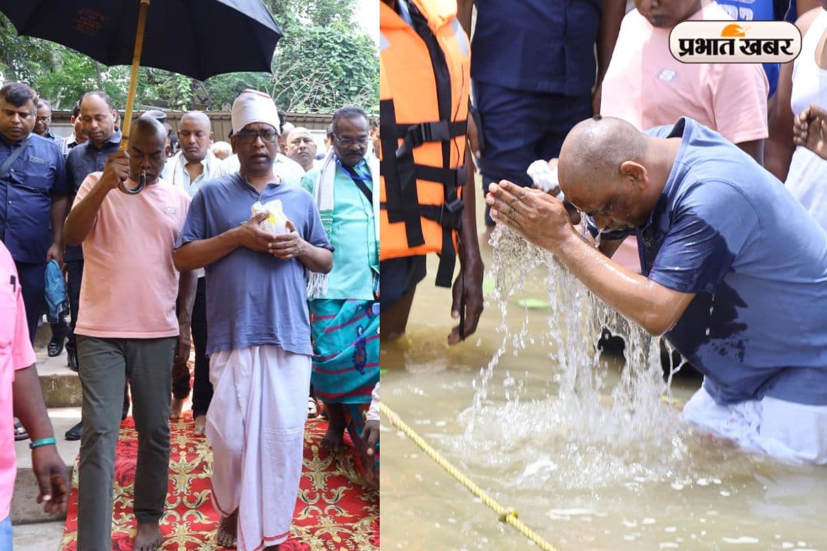 PHOTOS: सपरिवार रजरप्पा मंदिर पहुंचे सीएम हेमंत सोरेन, दामोदर नदी में किया गुरुजी का अस्थि विसर्जन