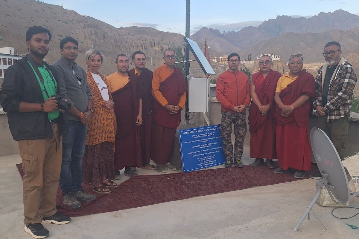 CUJ professors with monks
